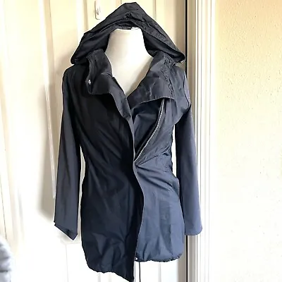 Mondetta Full Zip Rain Shell Long Active Jacket Women’s Size Small Blue • $20.70