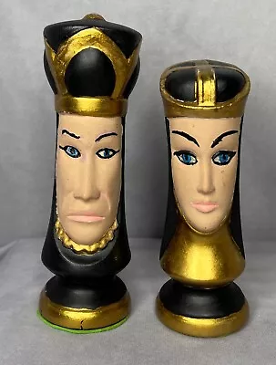 Duncan Black King And Queen Ceramic Poured Chess Pieces Vintage 1970s Excellent • $25