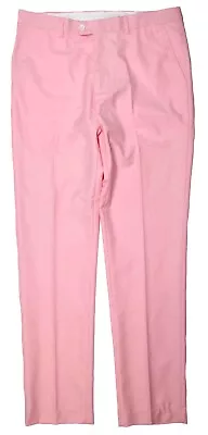 MOGU Light Pink Slim Fit Front Flat Casual Pants Mens Size 34 X 32   Minor Spots • $34.99