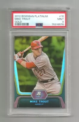 2012 Bowman Platinum Gold Mike Trout PSA 9 MINT • $12.50