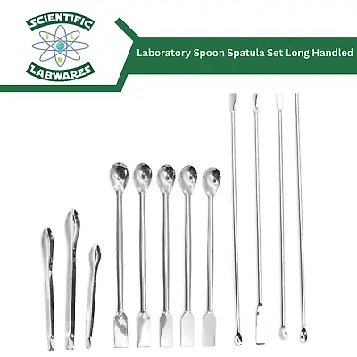 Scientific Labwares Stainless Steel Laboratory Spoon Spatula Set Long Handled • $12