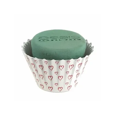 Oasis Cupcakes Large X 6 Valentine White Red Hearts • £23.99