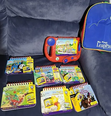 My First LeapPad Learning System  ~ 7 Books/Cartridges & Backpack ~Leap Frog Pad • $69.95