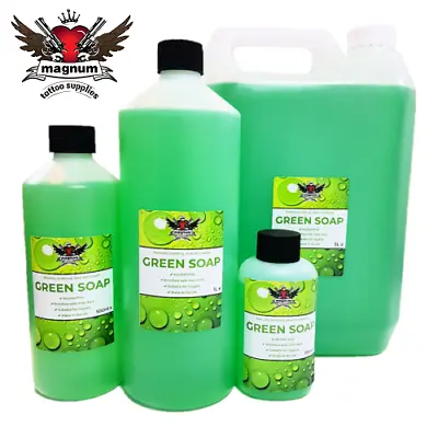 £38.99 • Buy Tattoo Green Antibacterial Soap - MTS - Cleaning & Hygiene - 75ML 0.5L 1L 5L