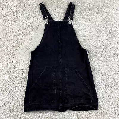 Zaful Women's Black Dark Wash Overalls Skirt W/ Front Pockets Size Small • $5.98