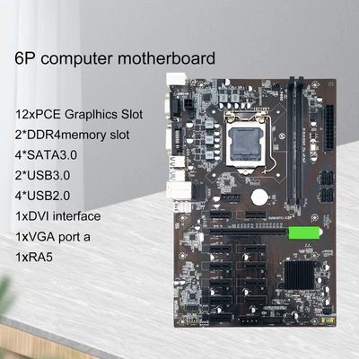 Mining Mainboard Low Power Consumption Ddr4 B250 Btc Support Vga Lga 1151 Mining • $143.30