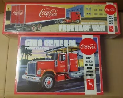 AMT 1:25 Coca Cola GMC General Semi Tractor W/Coca Cola Trailer. Both New Sealed • $49.98