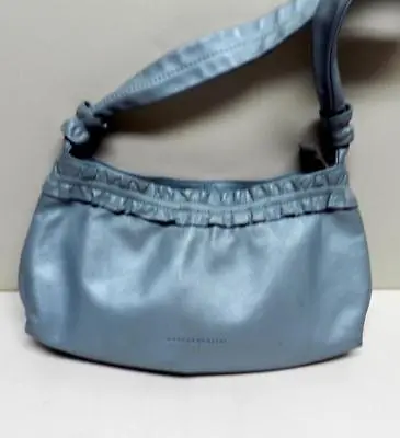 Italy Marco Buggiani Women's Leather Silver Blue Purse • $24.99