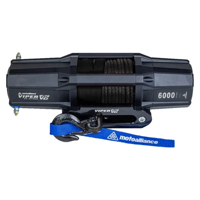 $367.99 • Buy VIPER V2 6000lb UTV Winch Kit W/ 60 Feet BLACK AmSteel-BLUE Synthetic Rope
