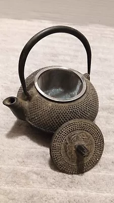 Vintage Hobnail Style Cast Iron Teapot  Oriental Brewing Kettle W/Infuser ~ EUC! • $35