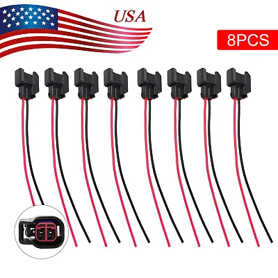 $10.45 • Buy 8pcs EV6 EV14 USCAR Fuel Injector Connector Pigtail Wire For Dodge LS2 LS3 Ford