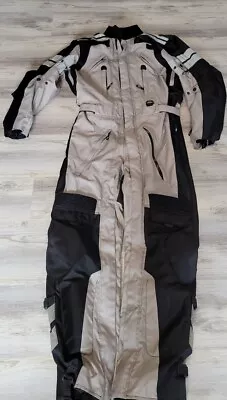 Men's Teiz Full Body Full Zip Armor Motorcycle Suit Black Grey Sz 2XL • $254.99