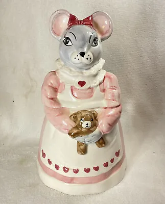 House Of Loyd Malinda Mouse Wearing An Apron And Holding A Teddy Bear Cookie Jar • $25.60
