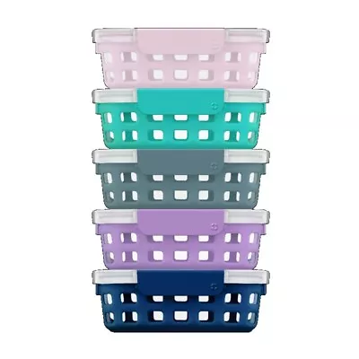 Ello Glass 3.4 Cup 27 Ounce Duraglass Food Storage Meal Prep Container Set • $34.76