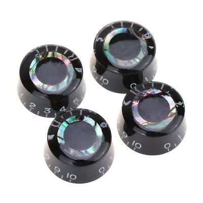 $16.41 • Buy 4 Abalone Les Paul Speed Knobs Ring Black Custom Control Imperial