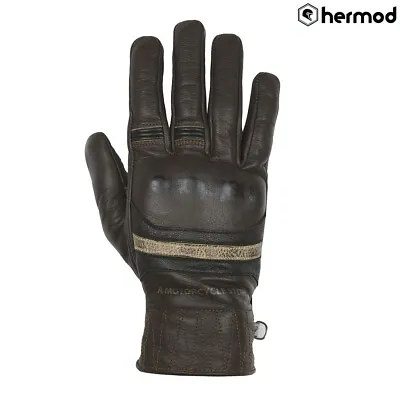 Helstons Mora Goat Leather Motorcycle Gloves - Brown/Black/Beige • $61.01