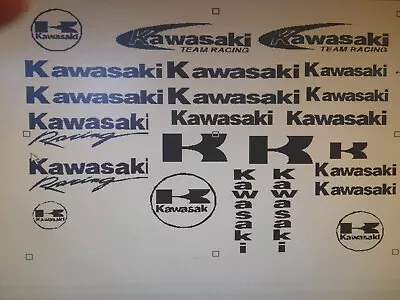 20 Kawasaki Decal Sticker Set - For Motorcycle Bike Helmets • £12