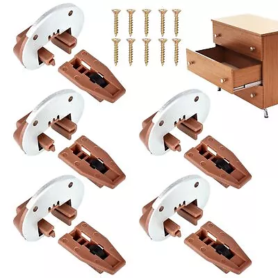 Drawer Guide Kit 5 Set Slides 5 For Kenlin Rite-Trak II Brown  • $18.77