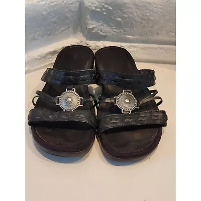 MinneTonka Sandals Black Open Toe Women's Size 9 • $14.45