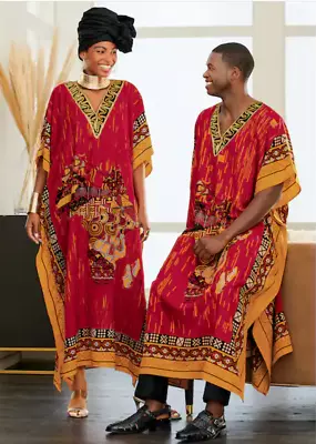 One Size Ashro Ethnic African American Pride Mali Long Caftan • $15.99