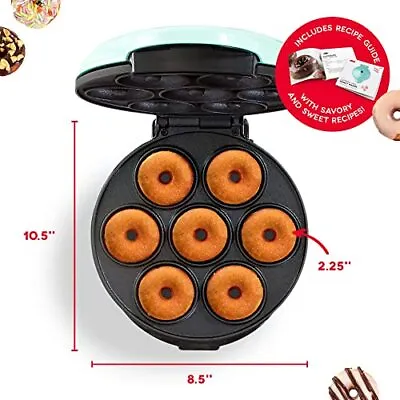 Mini Donut Maker Machine For Kid-Friendly Breakfast Snacks Makes 7 Doughnuts • $31.43