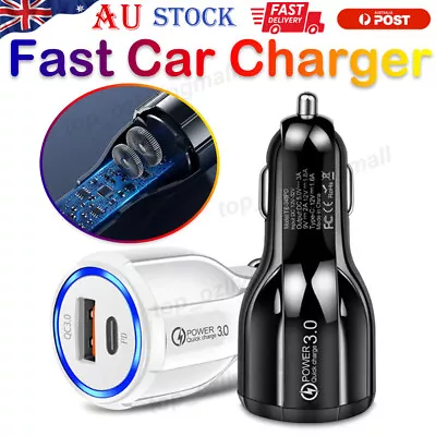 Fast Car Charger QC3.0 USB Type C 2 Ports Power Adapter For Apple IPhone Samsung • $13.67