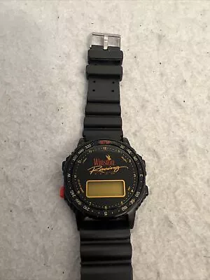 Vintage ''WINSTON RACING TEAM'' Cigarette Advertising Digital Wrist Watch • $14.50