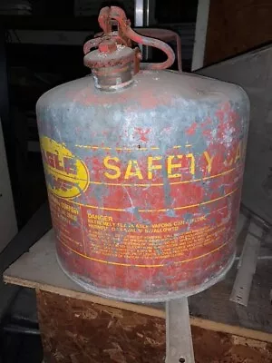 Vintage Eagle Red Safety Metal 1 Gallon Fuel Can • $79