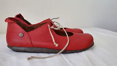 Sergio Tomani Mary Jane Comfort Womens Shoes Size 40 Red Leather • $29