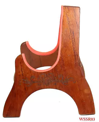 Solid Mahogany Laser Picture Wood Stand For 21  Soprano Ukulele Violin WSSR01-07 • $8