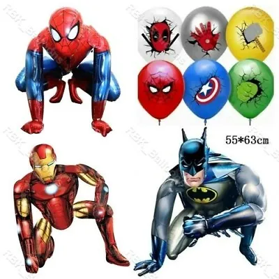3D Avengers Superhero Iron Man Foil Balloons Kit Happy Birthday Party Decor UK • £1.99