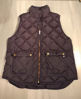 J. Crew Women’s Large Navy Blue Excursion Quilted Down Puffer Vest NAVY BLUE • $25.20