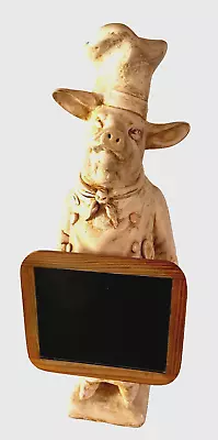 24  Large French Chef Pig Restaurant Chalk Board BBQ Figurine • $75