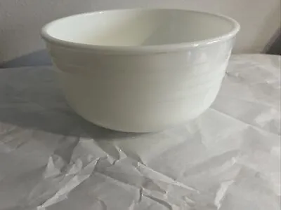 Vintage Pyrex #24 White Milk Glass Banded Mixing Bowl • $10