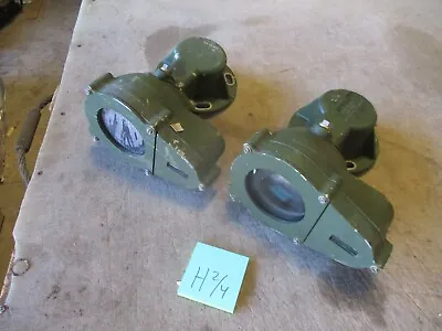 2 NOS Tank Or APC Headlights Missing Bulbs For Military Vehicle Major Scuffs • $125