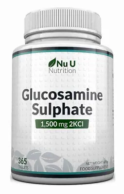 £12.95 • Buy Original Nu Nutrition Glucosamine Sulphate 1500mg 2kcl 365 Tablets Exp 06/2025