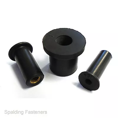 Rubber Well Rivet Rawl Nuts With Brass Threaded Insert • £2.19