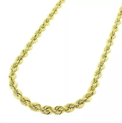 9ct 3MM Yellow Gold Rope Chain Necklace Genuine 375 Hallmark • £109.99