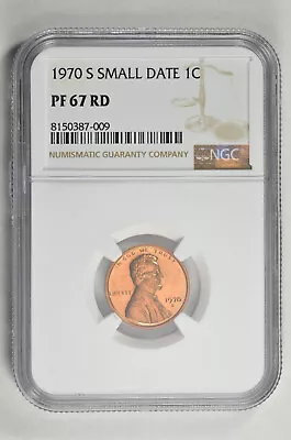 1970 S Small Date Proof 1C Lincoln Cent NGC PF 67 RD • $75