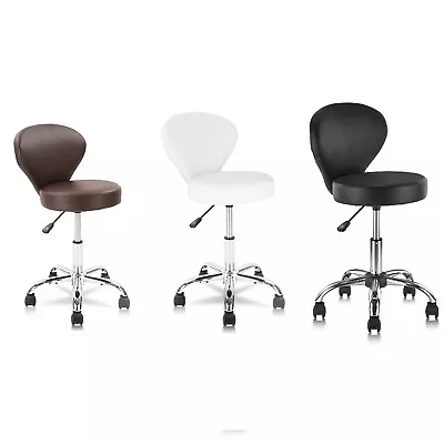 Rolling Swivel Salon Stool Chair Backrest Adjustable Spa Nail Pedicure Massage • $123.99