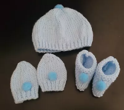 Dolls Hat Bootees And Mittens For 18  Dolls Baby Annabell  Chou Chou Luvabella • £4.75