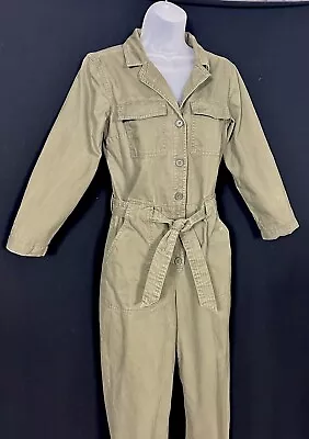 Green Jumpsuit - Utility Flight Military - Long Sleeved Belted H&M Divided • $16