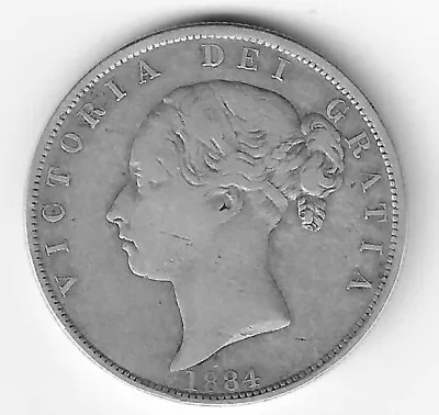 1884 Queen Victoria Young Head Silver Half Crown 2s 6d British Victorian Coin • $89.83