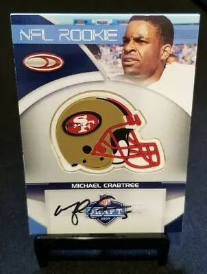 MICHAEL CRABTREE 2009 Panini NFL Draft Pro Helmets Auto RC Rookie 49ers • $29.99