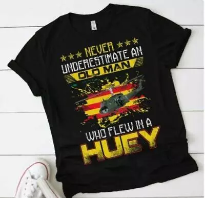 Vietnam Veteran Vets Flew In Huey Uh-1 Huey Helicopter T-Shirt Fast Ship • $22.39