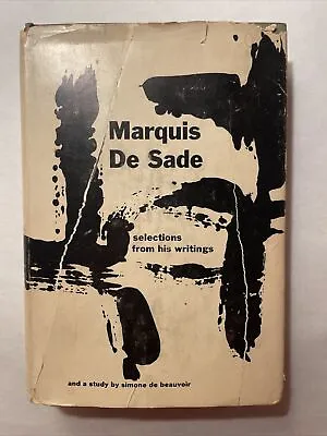 Marquis De Sade Selections From His Writing De Beauvoir 1st Edition Grove Press • $45