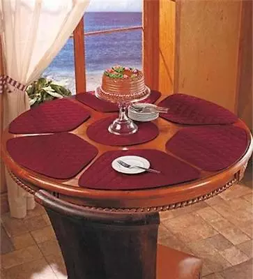 $31.87 • Buy Seven-piece Round Table Wedge-shaped Quilted Place Mat Set In 5 Colors!