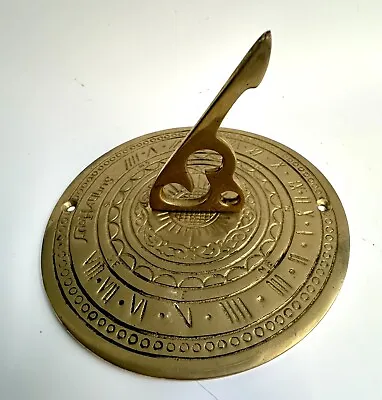 Brass Sundial Sunny Hours Garden Ornament  • £24.99