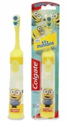 Colgate Minions Battery Powered Toothbrush Kids/Soft Yellow/2x AAA Batterie/ +3Y • £6.98