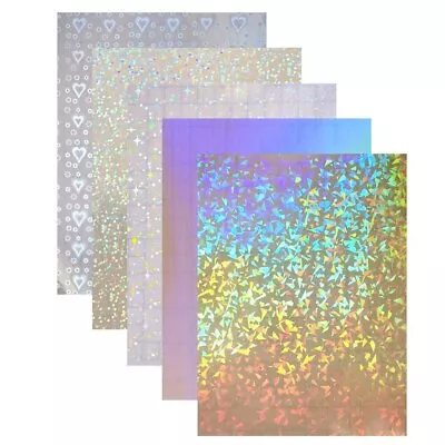 Lamination Holographic Paper Self Adhesive Waterproof Spot Rainbow Star Patterns • £6.98